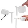 3-in-1 LED Akku Stehlampe  Dimmbar Flexibel als Steh- Tisch- & Wandleuchte Warmweißes Licht (3000K)