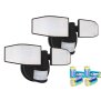 LED Batterie Strahler mit Bewegungsmelder und schwenkbaren Köpfen Schwarz 2er-Set