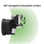 LED Batterie Strahler mit Bewegungsmelder und schwenkbaren Köpfen Schwarz 3er-Set