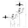 LED Solar Sonnenblume 2er-Set Gartenstecker mit Fiber Beleuchtung Glasfaser - 2er-Set RGB