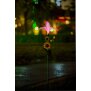 LED Solar Sonnenblume 2er-Set Gartenstecker mit Fiber Beleuchtung Glasfaser - 2er-Set RGB
