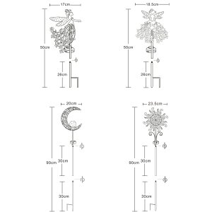 LED Solar Gartenstab Solarstecker Außenbereich mit...