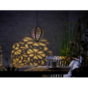 B-Ware LED Solar Metall Hängeleuchte LED Windlicht...
