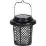 2-in-1 Solar-Tischlampe Gartenleuchte mit Dämmerungssensor wetterfest warmweiß, - schwarz