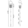 2-in-1 Solar-Tischlampe Gartenleuchte mit Dämmerungssensor wetterfest warmweiß, - schwarz