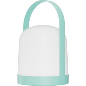 Klassische LED Batterie Laterne IP44 Spritzwassergeschützt Innen Außen 3 Farben Türkis