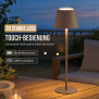 Modulare 3-in-1 LED Akku Tischlampe Taupe – Dimmbare Tisch- & Flaschenleuchte, IP54