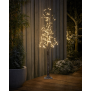 Festlicher 150 cm LED Baum mit Schneeverzierung  240 neutralweiße LEDs, 5 Meter Kabel &