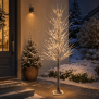 Festlicher 150 cm LED Baum mit Schneeverzierung  240 neutralweiße LEDs, 5 Meter Kabel &