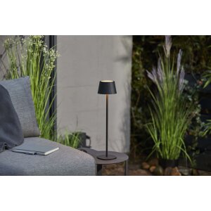 B-Ware 3in1 LED Tischlampe Flaschenleuchte in schwarz max. 45cm hoch mit 3000mAh Akku 200lm