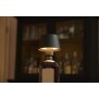 B-Ware 3in1 LED Tischlampe Flaschenleuchte in schwarz max. 45cm hoch mit 3000mAh Akku 200lm