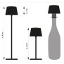 B-Ware 3in1 LED Tischlampe Flaschenleuchte in schwarz max. 45cm hoch mit 3000mAh Akku 200lm