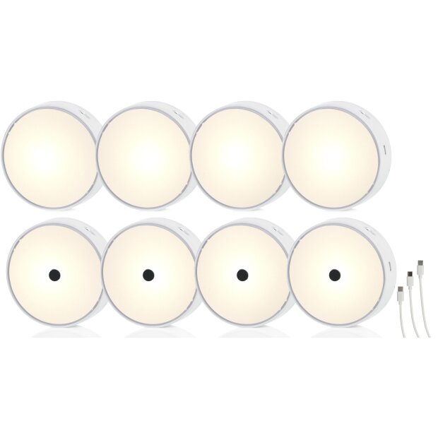 LED Akku Schranklichter Unterbauleuchte Spots 4er-Set Akzentbeleuchtung