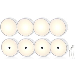 LED Akku Schranklichter Unterbauleuchte Spots 4er-Set...