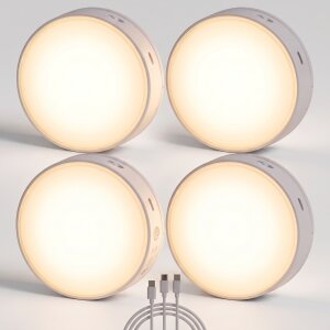 LED Akku Schranklichter Unterbauleuchte Spots 4er-Set...