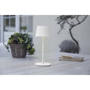 3in1 LED Tischlampe Flaschenleuchte max. 45cm hoch mit 3000mAh Akku 200lm warmweißes - Weiß 2er-Set