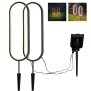 Solar LED Wegeleuchte Gartenleuchte Außenbeleuchtung warmweiß wasserdicht mit Solar Panel - oval
