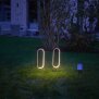 Solar LED Wegeleuchte Gartenleuchte Außenbeleuchtung warmweiß wasserdicht mit Solar Panel - oval