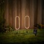 Solar LED Wegeleuchte Gartenleuchte Außenbeleuchtung warmweiß wasserdicht mit Solar Panel - oval