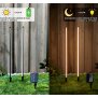 Solar LED Wegeleuchte Gartenleuchte Außenbeleuchtung warmweiß wasserdicht mit Solar Panel - gerade