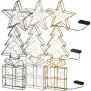 LED Weihnachtsdeko aus Drahtgeflecht warmweißes Licht Timer Batteriebetrieben für Innen