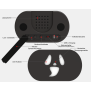Halloween Spooky Soundbox Ghostface mit gruseligen Geräuschen roten LEDs Bewegungsmelder  Akku