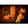 Halloween Spooky Soundbox Ghostface mit gruseligen Geräuschen roten LEDs Bewegungsmelder  Akku