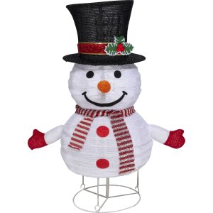 B-Ware Mini LED Schneemann Weihnachtsdeko 70cm hoch mit...