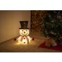 B-Ware Mini LED Schneemann Weihnachtsdeko 70cm hoch mit 45 integrierten warmweißen LEDs