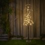 B-Ware Festlicher 150 cm LED Baum mit Schneeverzierung  240 Warmweiße LEDs, 5 Meter Kabel &