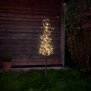 B-Ware Festlicher 150 cm LED Baum mit Schneeverzierung  240 Warmweiße LEDs, 5 Meter Kabel &