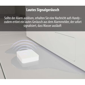 Wifi Wassermelder mit Tuya App 2er-Set  Kompaktes Alarmsystem für Keller, Küche & Bad