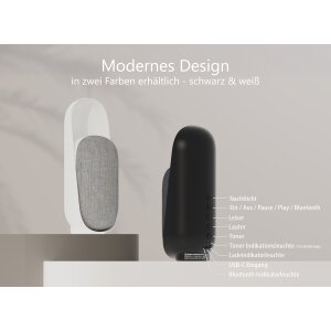 3in1 Nature Sound Box LED Nachtlicht mit Bluetooth Lautsprecher und Naturgeräuschen Ideale weiß