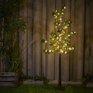 B-Ware LED Baum Tannenbaum Nadelbaum Braun 3,6W 150 LEDs 150cm hoch