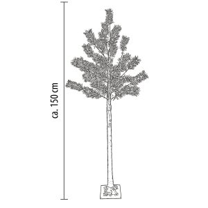 B-Ware LED Baum Tannenbaum Nadelbaum Braun 3,6W 150 LEDs 150cm hoch