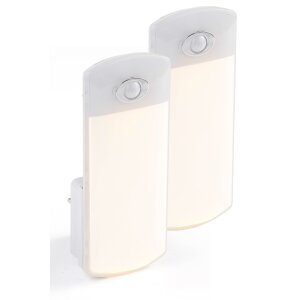 LED Steckdosen Nachtlicht Taschenlampe Weiß...