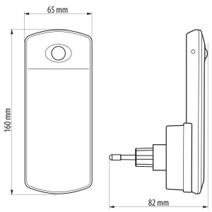 LED Steckdosen Nachtlicht Taschenlampe Weiß Wandleuchte Bewegungsmelder - Smartphone 2er-Set