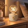 Vintage LED Akku-Tischleuchte Edison Glühbirne stufenlos dimmbar USB-C Beige
