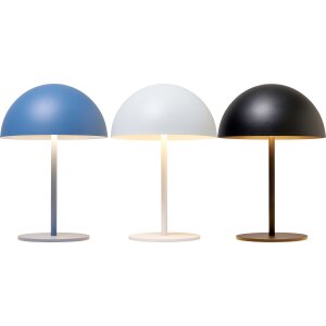 LED Metall Akku Tischlampe in Pilzform 28cm hoch...