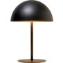 LED Metall Akku Tischlampe in Pilzform 28cm hoch Touch-Schalter Outdoor Lampenschirm Terassenleuchte Schwarz