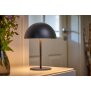 LED Metall Akku Tischlampe in Pilzform 28cm hoch Touch-Schalter Outdoor Lampenschirm Terassenleuchte Schwarz