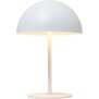 LED Metall Akku Tischlampe in Pilzform 28cm hoch Touch-Schalter Outdoor Lampenschirm Terassenleuchte Weiß