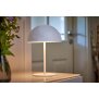 LED Metall Akku Tischlampe in Pilzform 28cm hoch Touch-Schalter Outdoor Lampenschirm Terassenleuchte Weiß