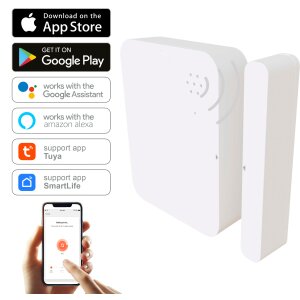 Wifi Alarmsystem 2er-Set für Fenster & Türen  TUYA "Smart Home" App mit Alexa & Google Home