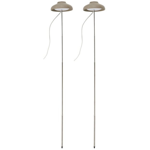 LED 7W Pflanzenleuchte 2er-Set Pflanzenlampe Pflanzenbeleuchtung 70cm Teleskopstab - Grau 2er-Set