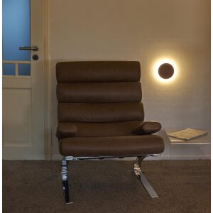 B-Ware LED Wandleuchte Indirektes Licht Echtholz Dauerlicht mit unsichtbarem Bewegungsmelder-Walnussholz