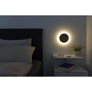 B-Ware LED Wandleuchte Indirektes Licht Echtholz Dimmbar Fernbedienung mit Timer-Walnussholz