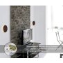 B-Ware LED Wandleuchte Indirektes Licht Echtholz Dimmbar Fernbedienung mit Timer-Walnussholz