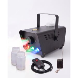 LED Nebelmaschine mit Fernbedienung & Farbwechsel - inkl. Nebelfluid