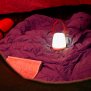 LED Laterne mit Akku und Induktionsladung tragbar Griff Weiß Kunstleder Henkel Camping